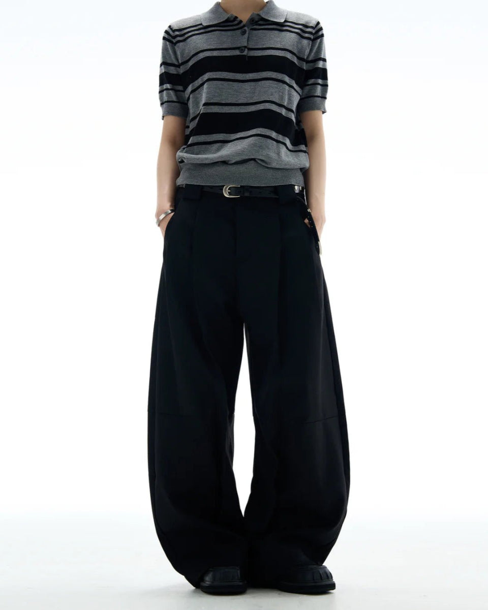 Wide Pleated Suit Pants - Revivo Avenue
