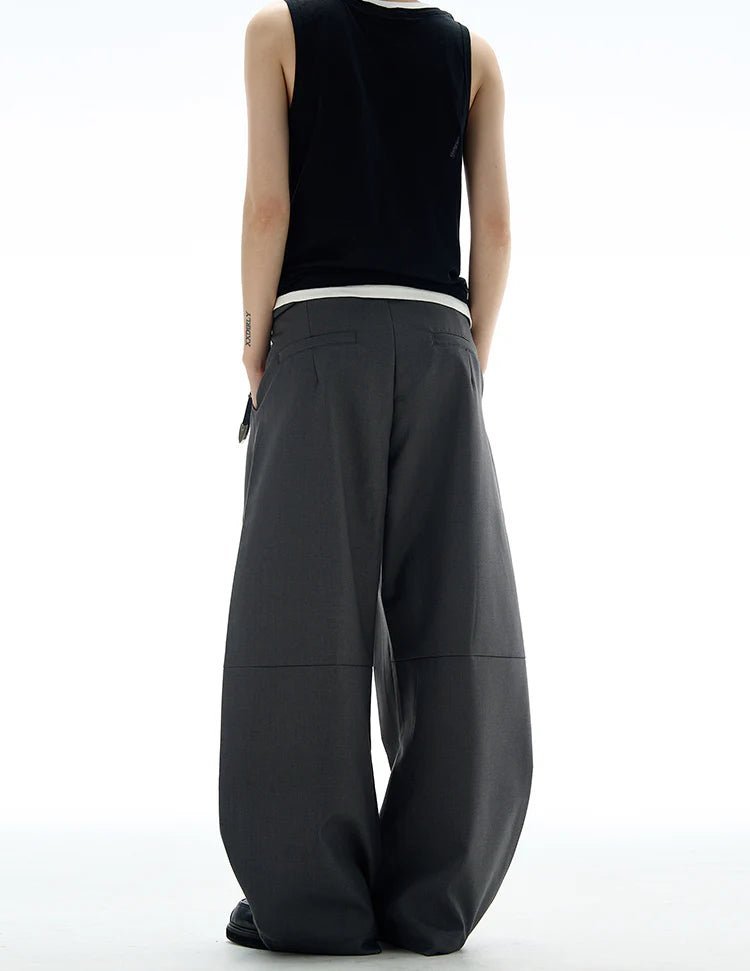 Wide Pleated Suit Pants - Revivo Avenue